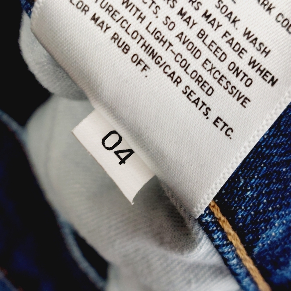 Uniqlo Blue Cotton High Rise Straight Leg Jeans 5144 - Picture 9 of 10